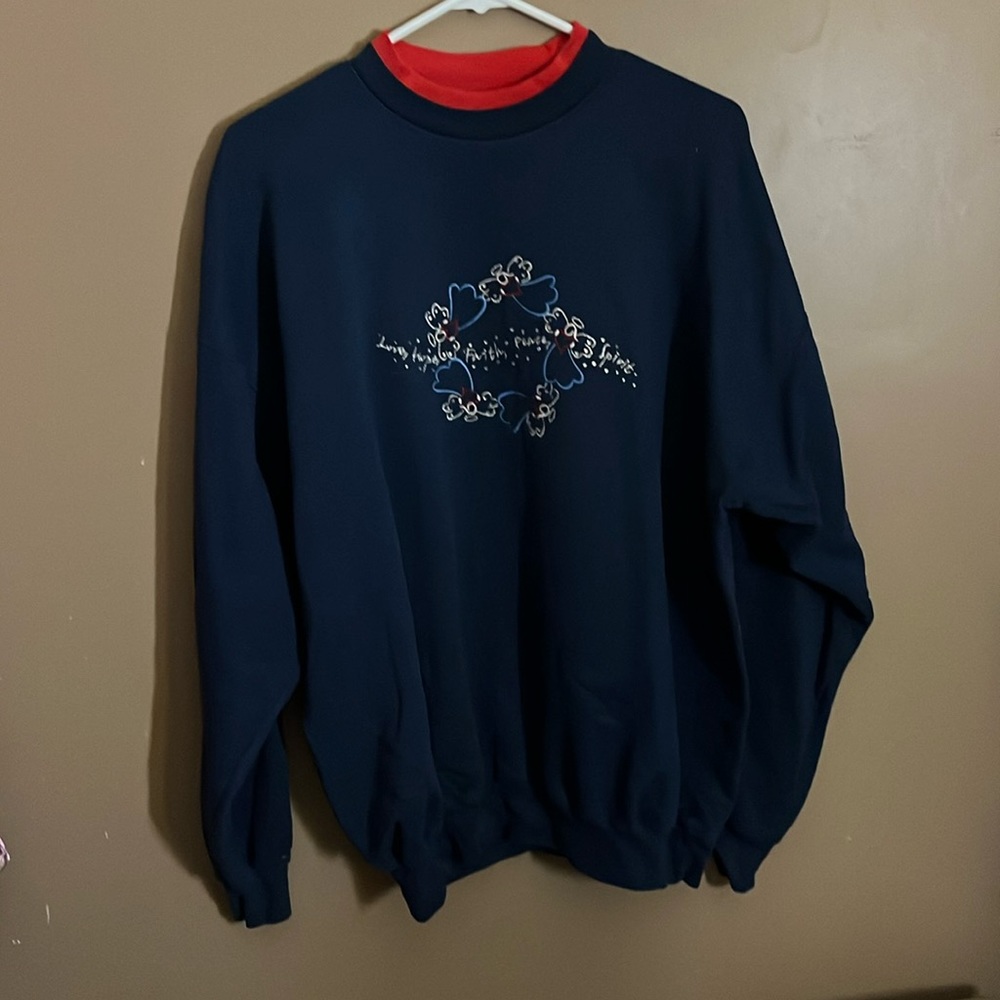 😄Double collar sweatshirt 90’s